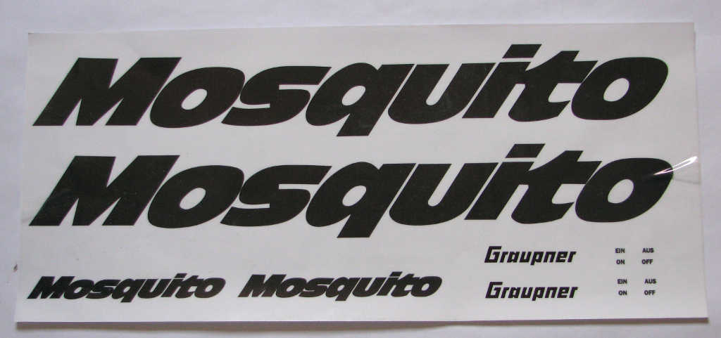 Graupner Mosquito Replik Bausatz Aufkleber